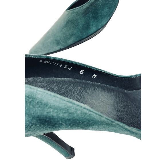 Stuart Weitzman Suede Heels Forest Green Pumps Size 6 - Picture 8 of 10